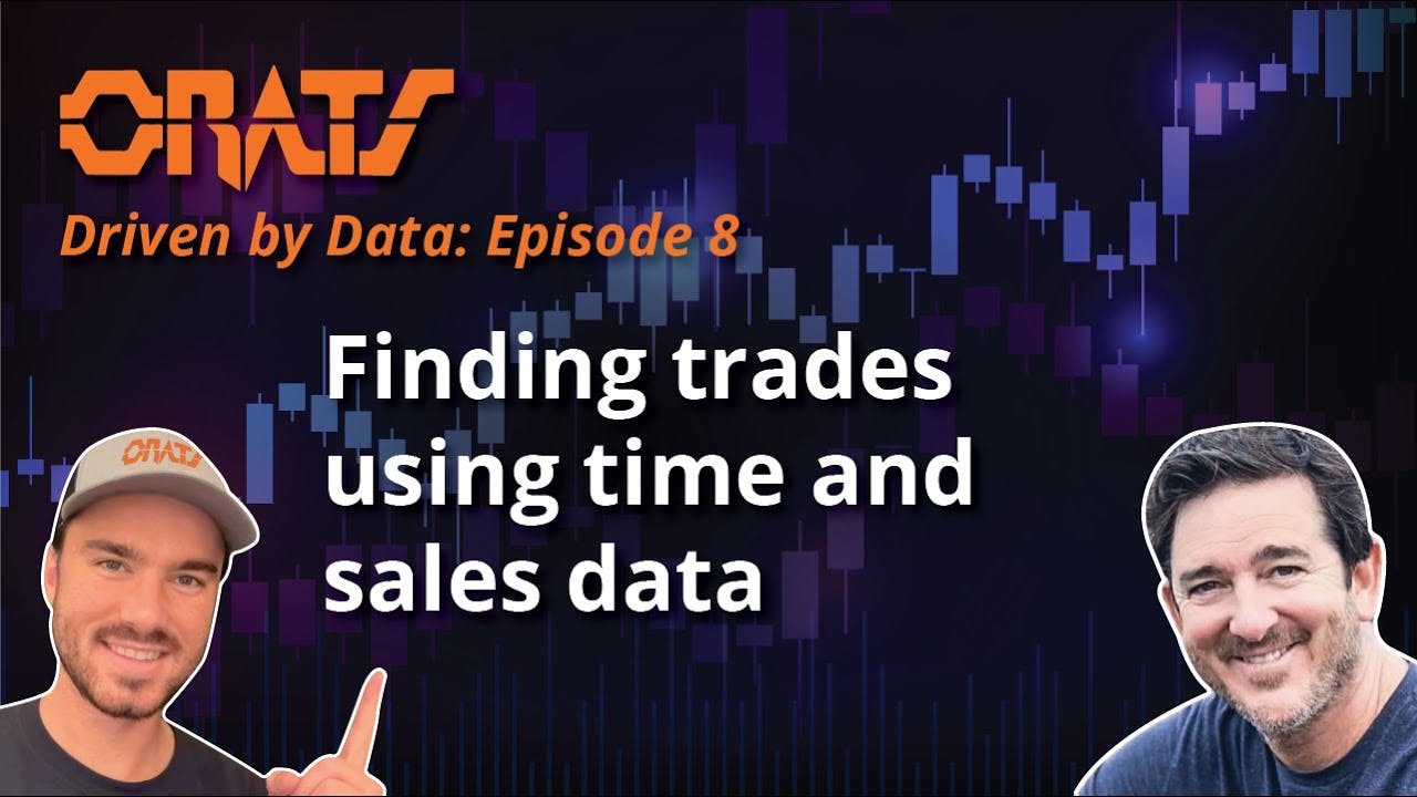 Finding trades using time and sales data | Driven By Data Ep.8
